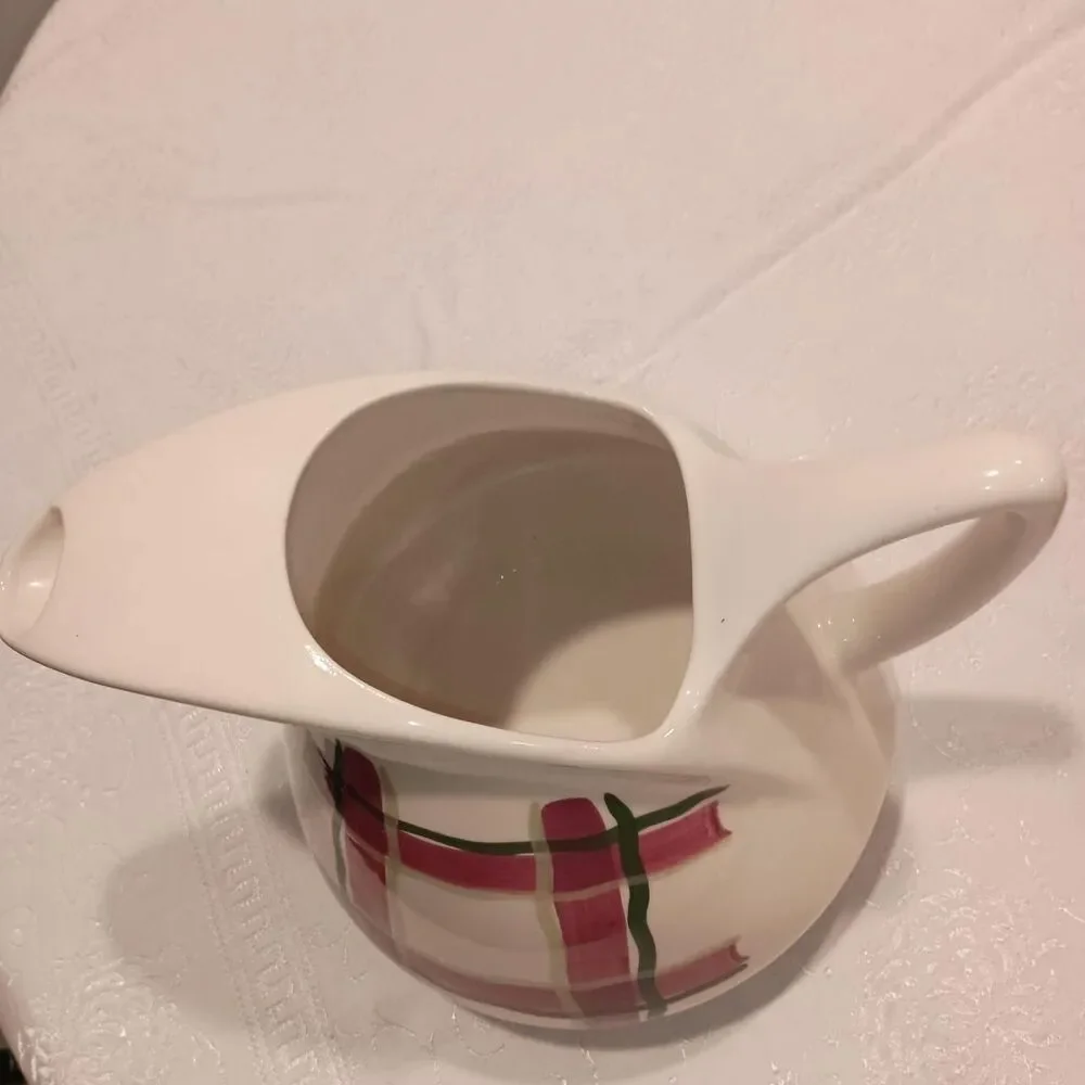 Puriton Pottery Red and Cream Dinnerware
